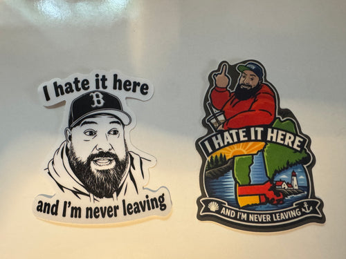 Jsilly yelling and jsilly finger and ice coffee hate it here stickers