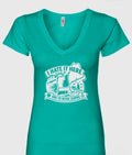 Tahiti blue v neck t shirt