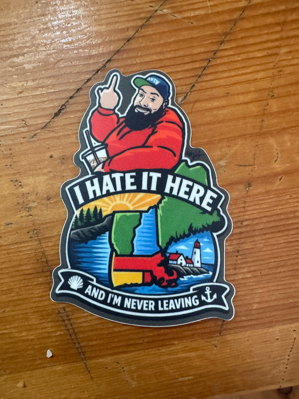 Jsilly yelling and jsilly finger and ice coffee hate it here stickers