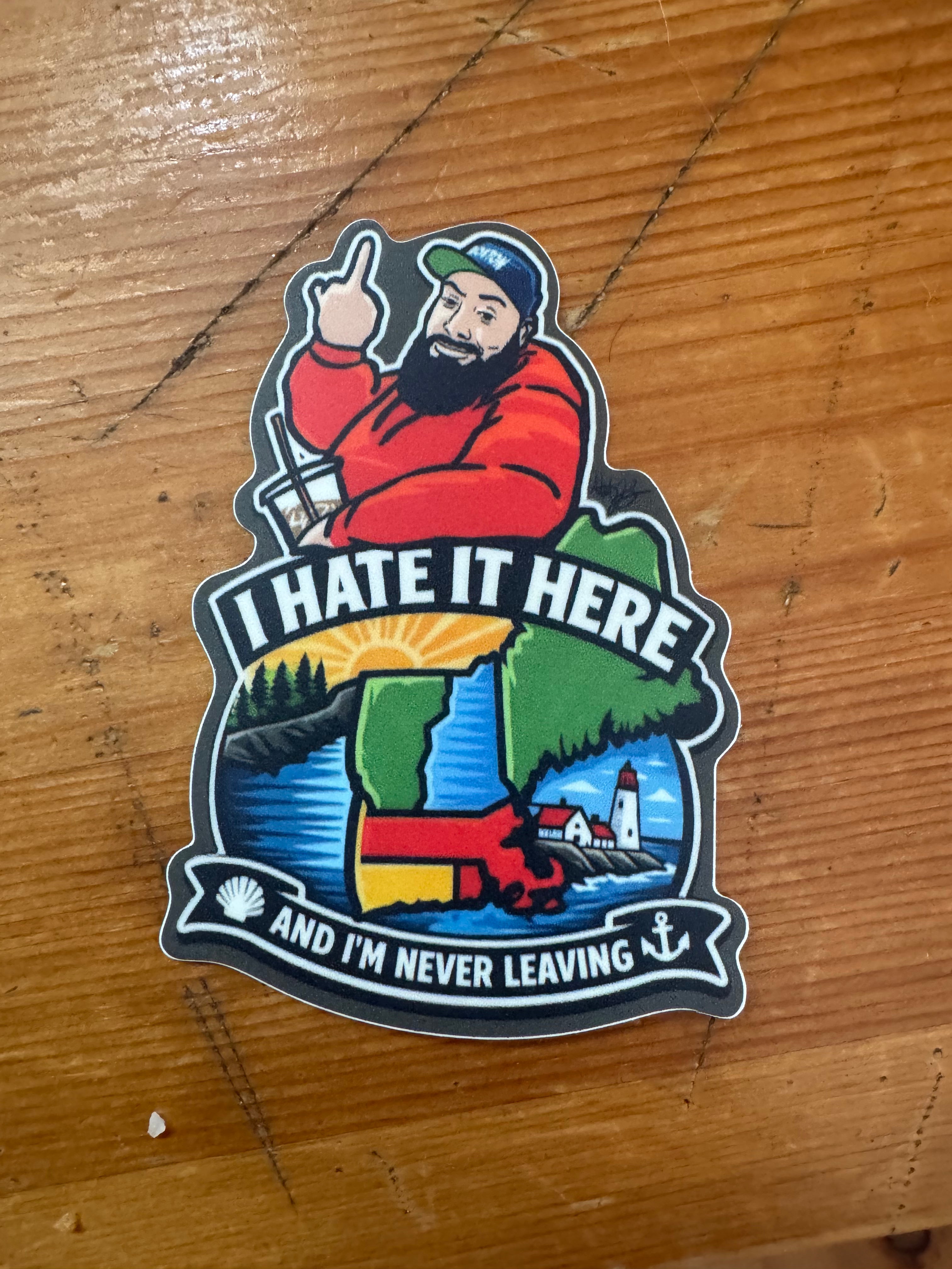 Jsilly yelling and jsilly finger and ice coffee hate it here stickers